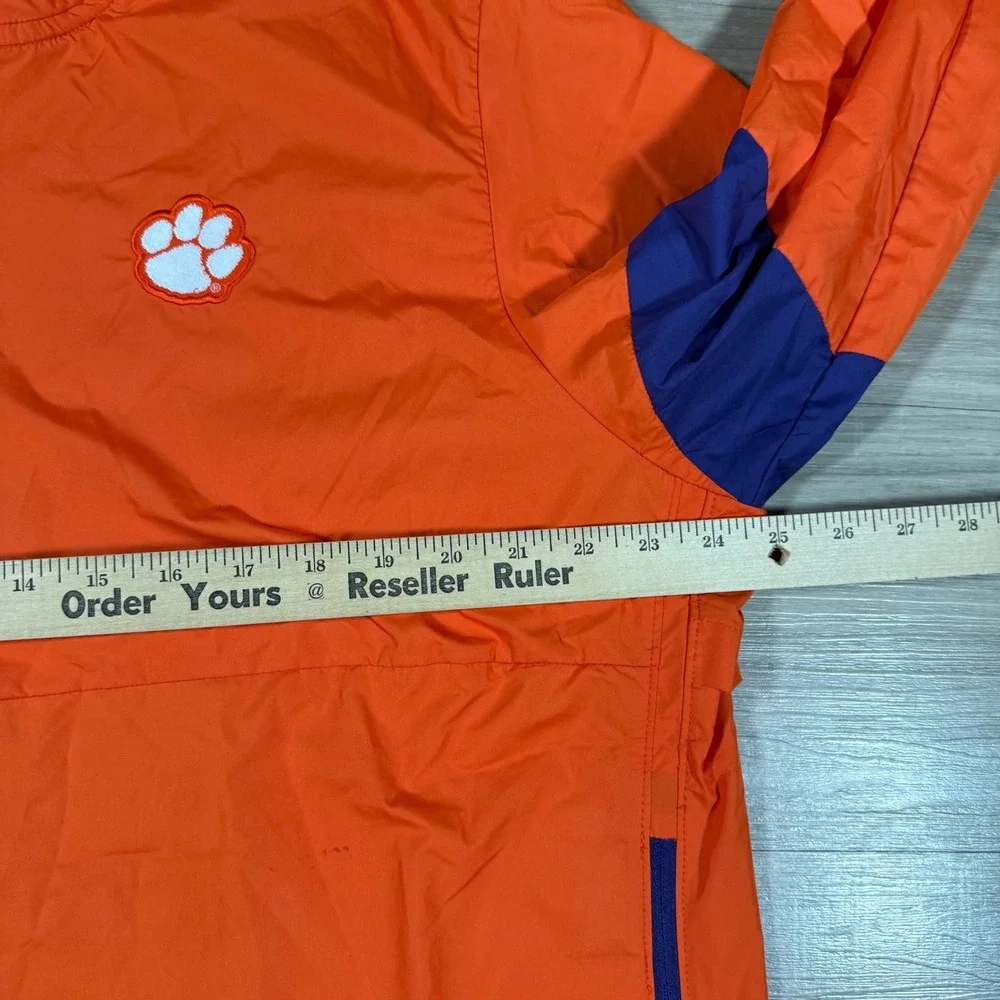 Nike Clemson Tigers Orange Blue Lightweight‎ Pullover Jacket Vented Size XL